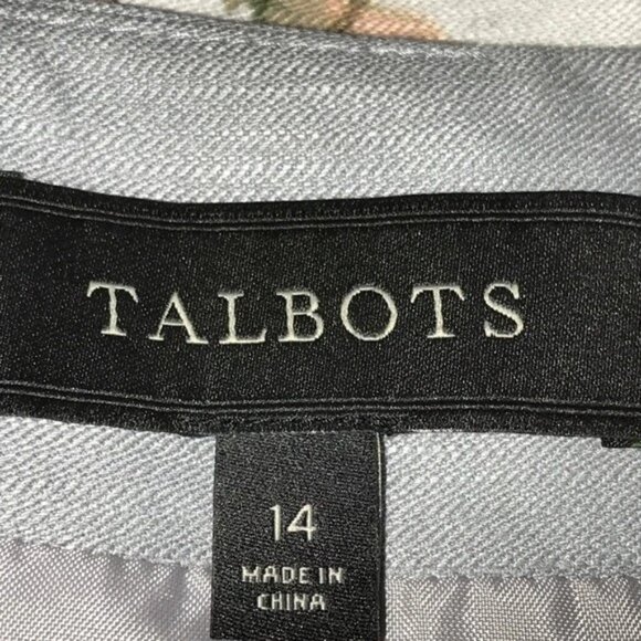 Talbots Women’s Linen Blend Pencil Skirt Hummingbird Floral Print 14 - Picture 5 of 5